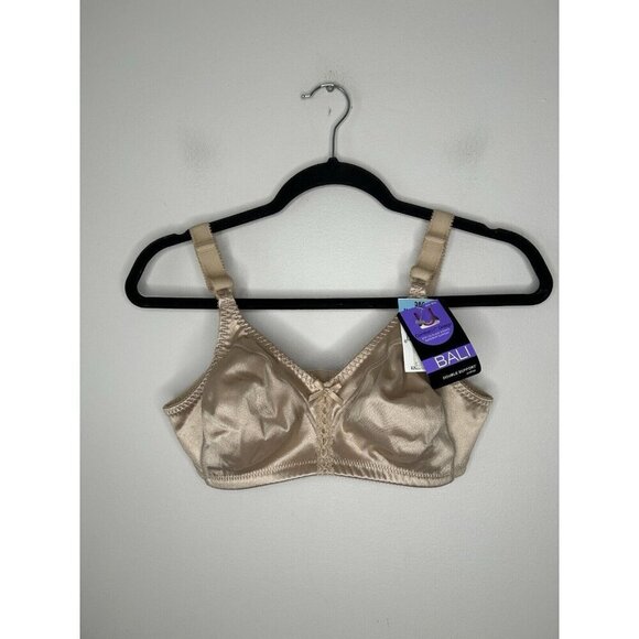 BALI Wirefree Double Support All Around Flexible Support Bra Beige Size 36C NWT - Picture 1 of 8